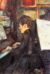 Мадмуазель Део за пианино 1890г